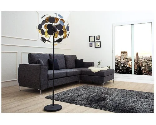 Stojací lampa Infinity Home černé zlato 170cm 2