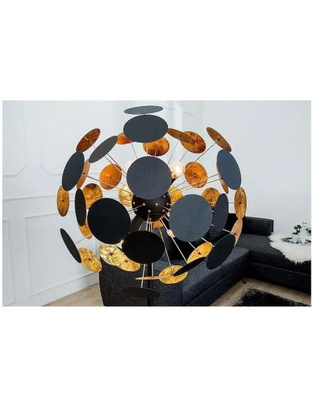 Stojací lampa Infinity Home černé zlato 170cm