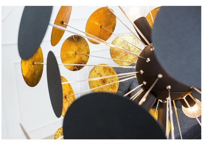 Stojací lampa Infinity Home černé zlato 170cm