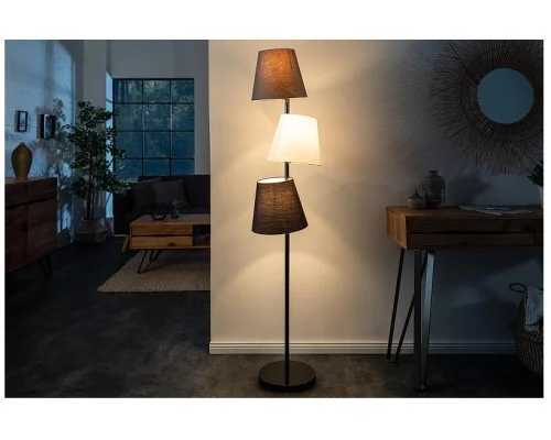 Stojací lampy černá šedá bílá 163cm