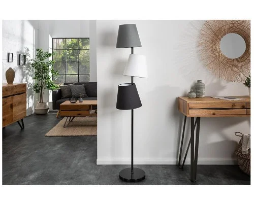 Stojací lampy černá šedá bílá 163cm 2
