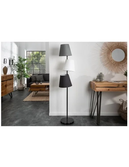 Stojací lampy černá šedá bílá 163cm