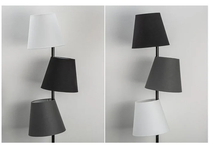 Stojací lampy černá šedá bílá 163cm