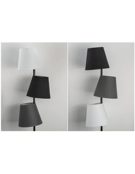 Stojací lampy černá šedá bílá 163cm