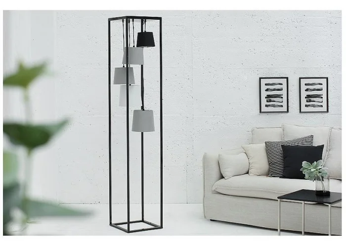 Stojací lampy 180cm černá šedá