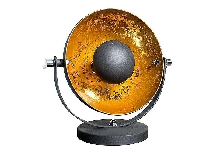 Stolní lampa studio černá zlatá 40cm
