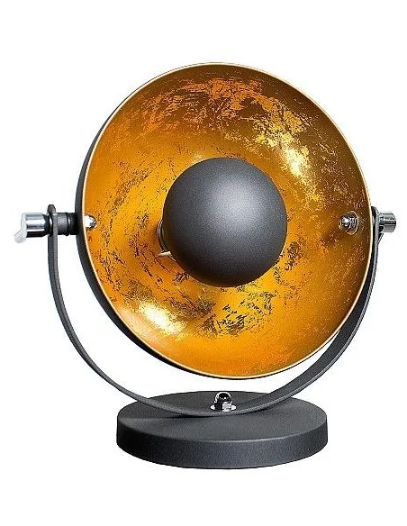 Stolní lampa studio černá zlatá 40cm