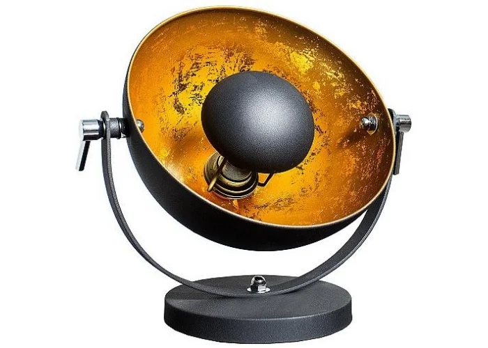 Stolní lampa studio černá zlatá 40cm