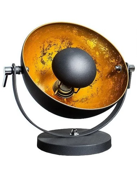 Stolní lampa studio černá zlatá 40cm