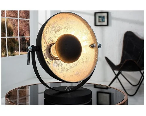 Stolní lampa studio černá stříbrná 40cm