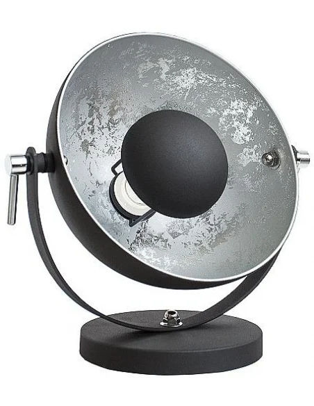 Stolní lampa studio černá stříbrná 40cm