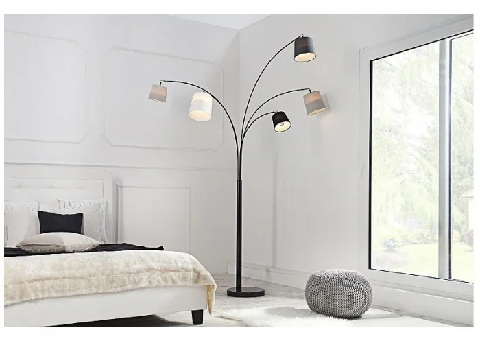 Stojací lampy černá šedá bílá 210cm