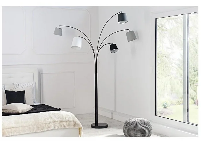 Stojací lampy černá šedá bílá 210cm
