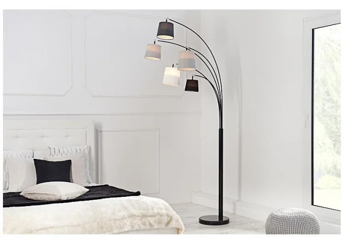 Stojací lampy černá šedá bílá 210cm