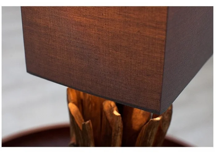 Stolní lampa z naplaveného dřeva Euphoria šedohnědá