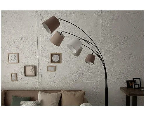 Stojací lampy bílá béžová hnědá 220cm 2