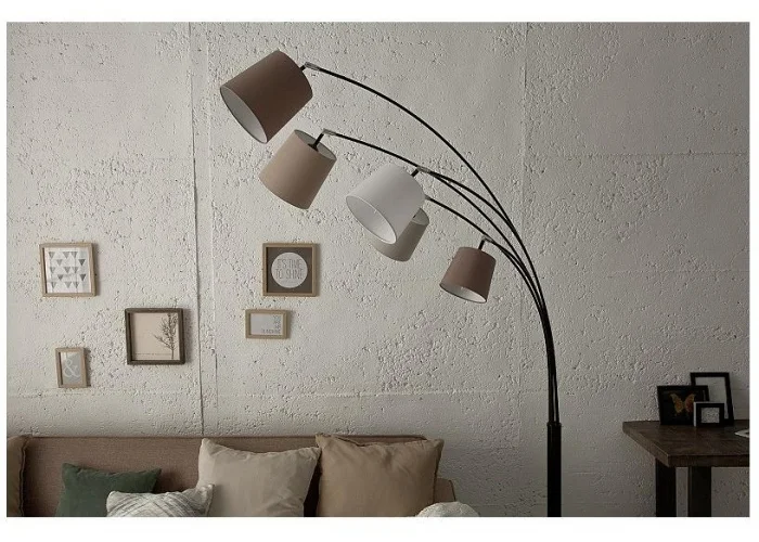 Stojací lampy bílá béžová hnědá 220cm