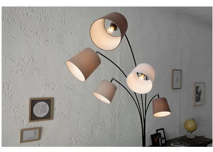 Stojací lampy bílá béžová hnědá 220cm