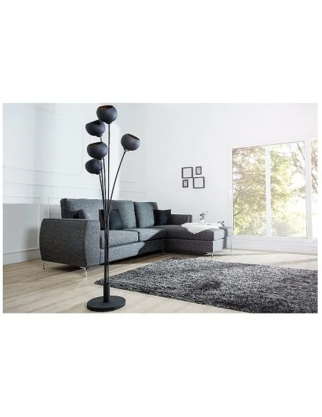 Stojací lampa Magma černá zlatá 170cm