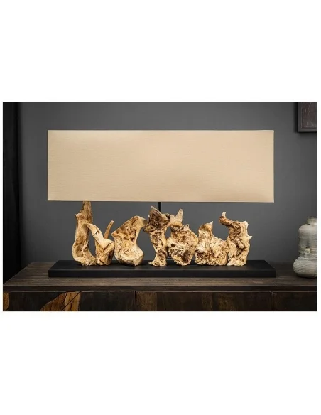 Stolní lampa z naplaveného dřeva čistý unikát 80cm