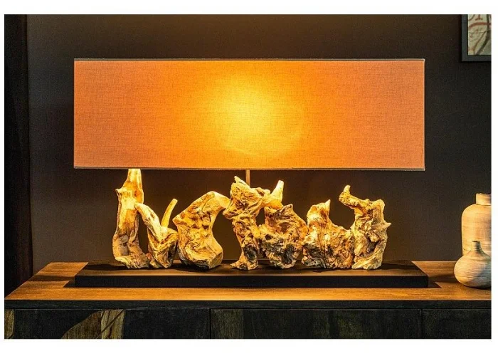 Stolní lampa z naplaveného dřeva čistý unikát 80cm