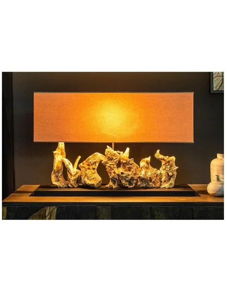 Stolní lampa z naplaveného dřeva čistý unikát 80cm