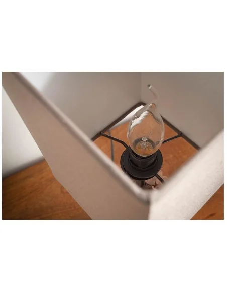 Stolní lampa čistá příroda železné dřevo 45cm