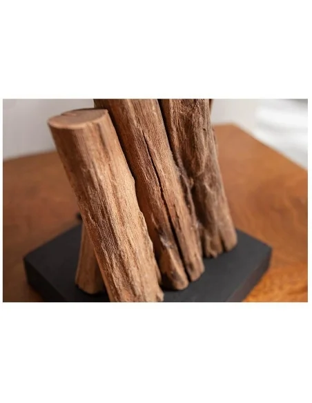 Stolní lampa čistá příroda železné dřevo 45cm