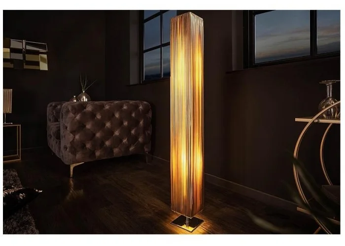 Stojací lampa Paříž zlatá 120cm