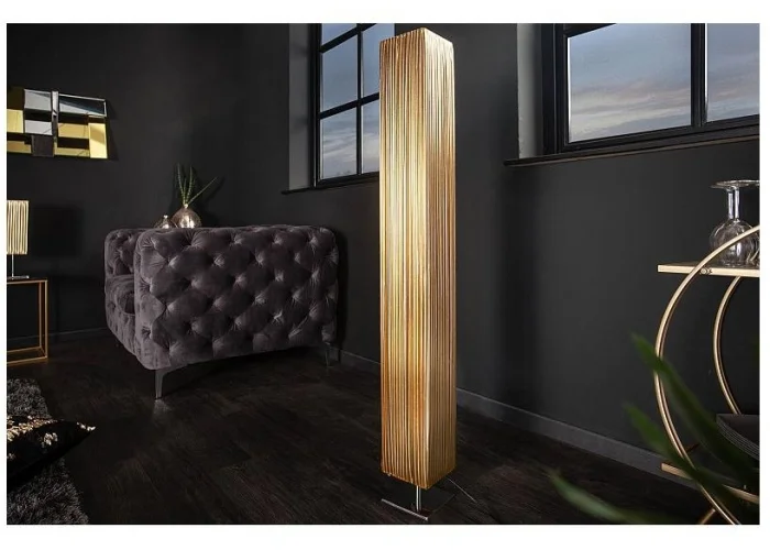Stojací lampa Paříž zlatá 120cm