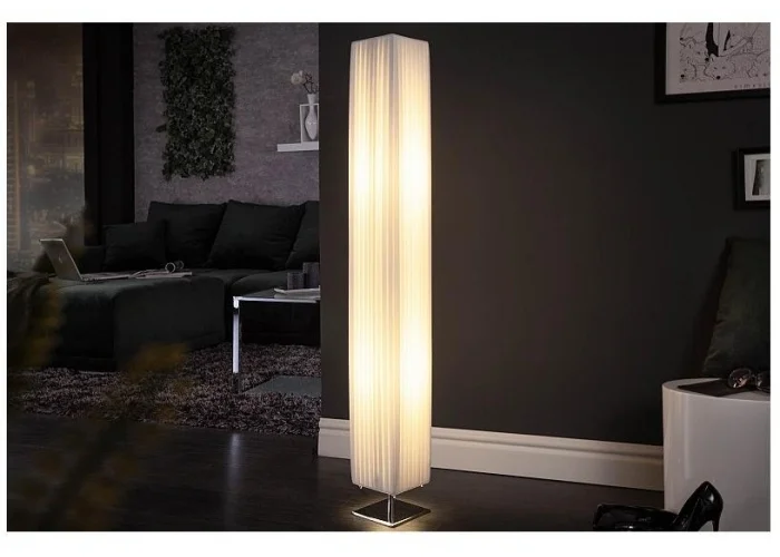 Stojací lampa Paříž bílá 120cm