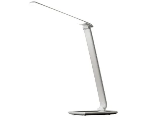 Solight LED stolní lampička stmívatelná, 12W, volba teploty světla, USB, bílý lesk