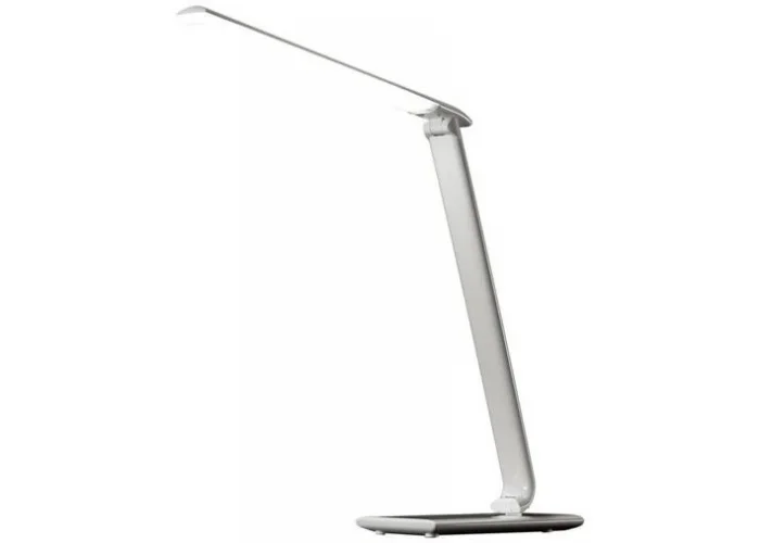 Solight LED stolní lampička stmívatelná, 12W, volba teploty světla, USB, bílý lesk