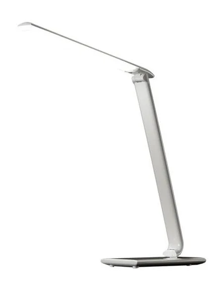 Solight LED stolní lampička stmívatelná, 12W, volba teploty světla, USB, bílý lesk
