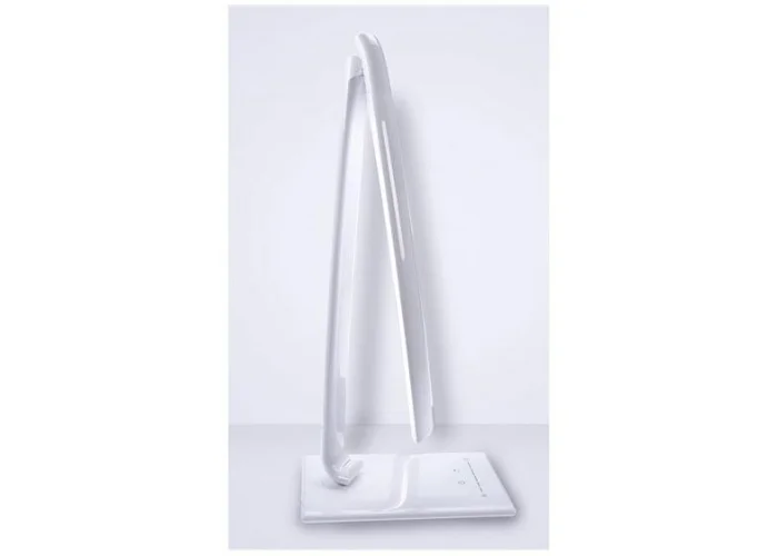 Solight LED stolní lampička stmívatelná, 12W, volba teploty světla, USB, bílý lesk