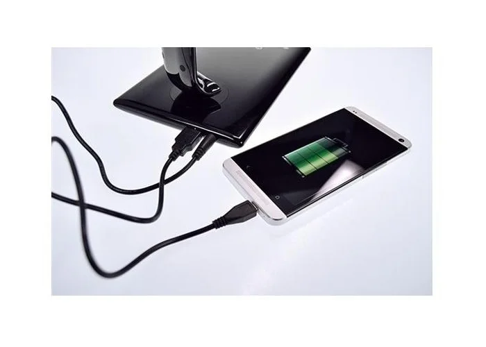 Solight LED stolní lampička stmívatelná, 12W, volba teploty světla, USB, bílý lesk