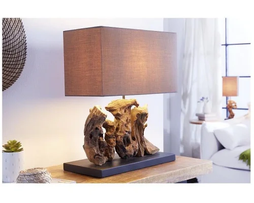 Stolní lampa v naplaveném dřevě Aragon