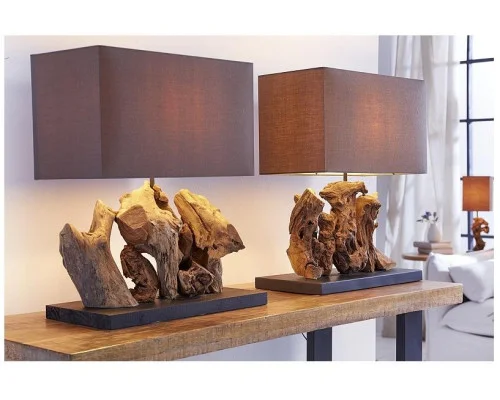 Stolní lampa v naplaveném dřevě Aragon 2