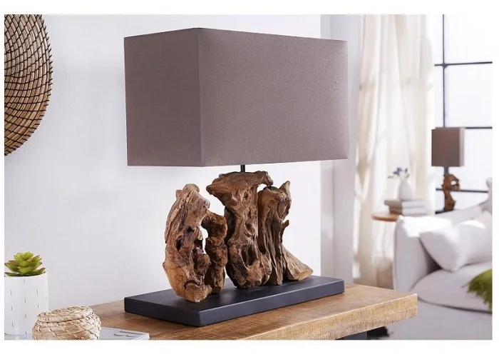 Stolní lampa v naplaveném dřevě Aragon