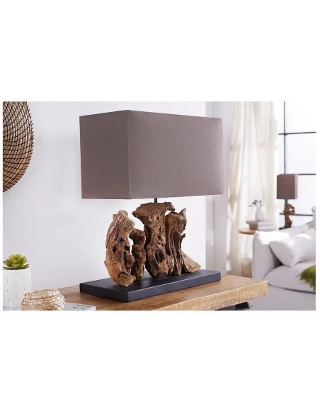 Stolní lampa v naplaveném dřevě Aragon