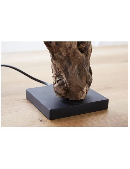 Stolní lampa z masivního dřeva Hypnotic béžová