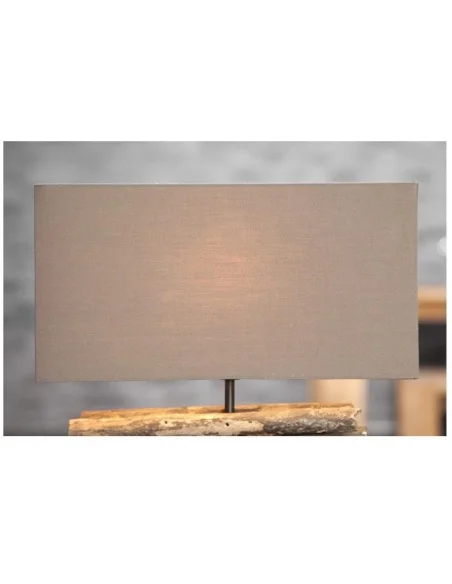 Stolní lampa z přírodního dřeva Perifere hnědá