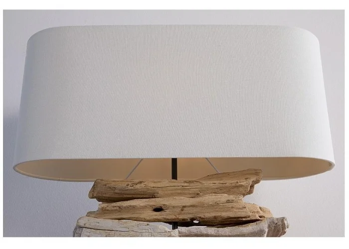 Stolní lampa v přírodního dřevě Riverine Bílá