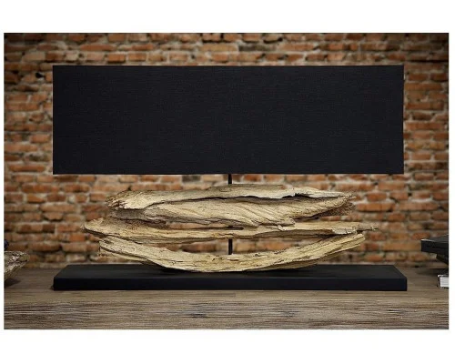 Stolní lampa v přírodního dřeva Riverine černá