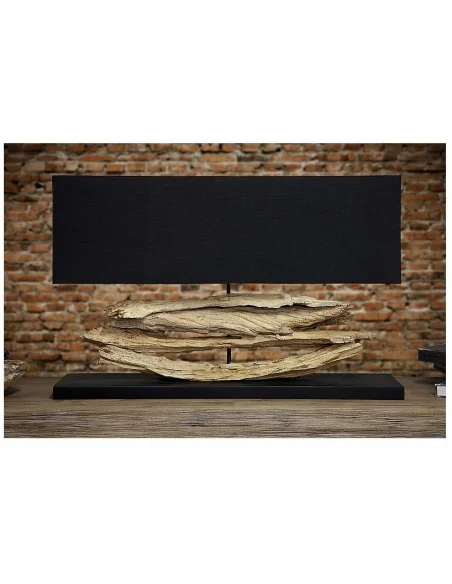 Stolní lampa v přírodního dřeva Riverine černá