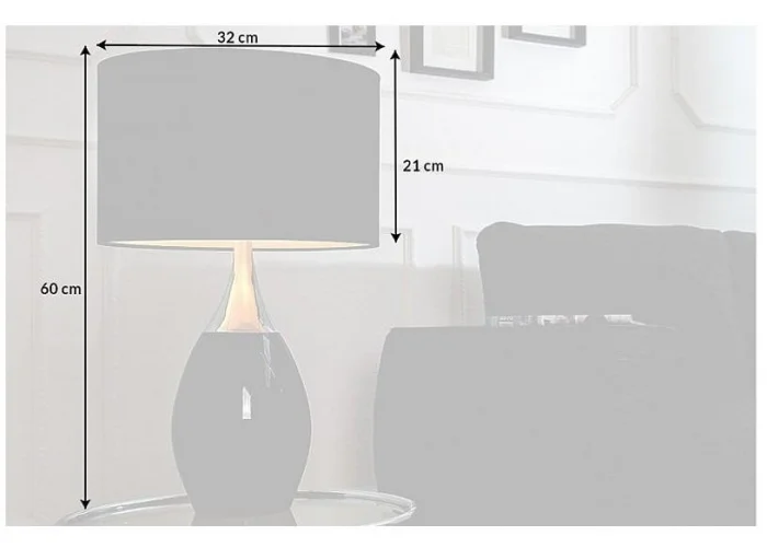 Stolní lampa Carla černá 60cm