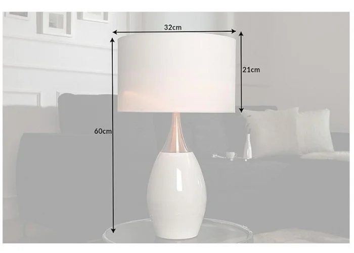 Stolní lampa Carla bílá 60cm