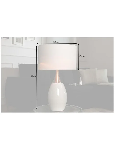 Stolní lampa Carla bílá 60cm