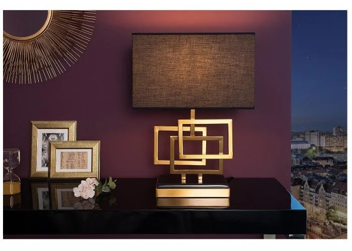 Stolní lampa Leonor zlatá 56cm