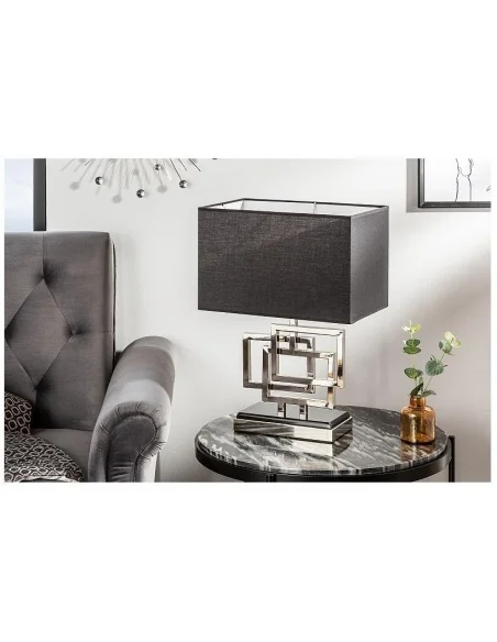 Stolní lampa Leonor stříbrná 56cm